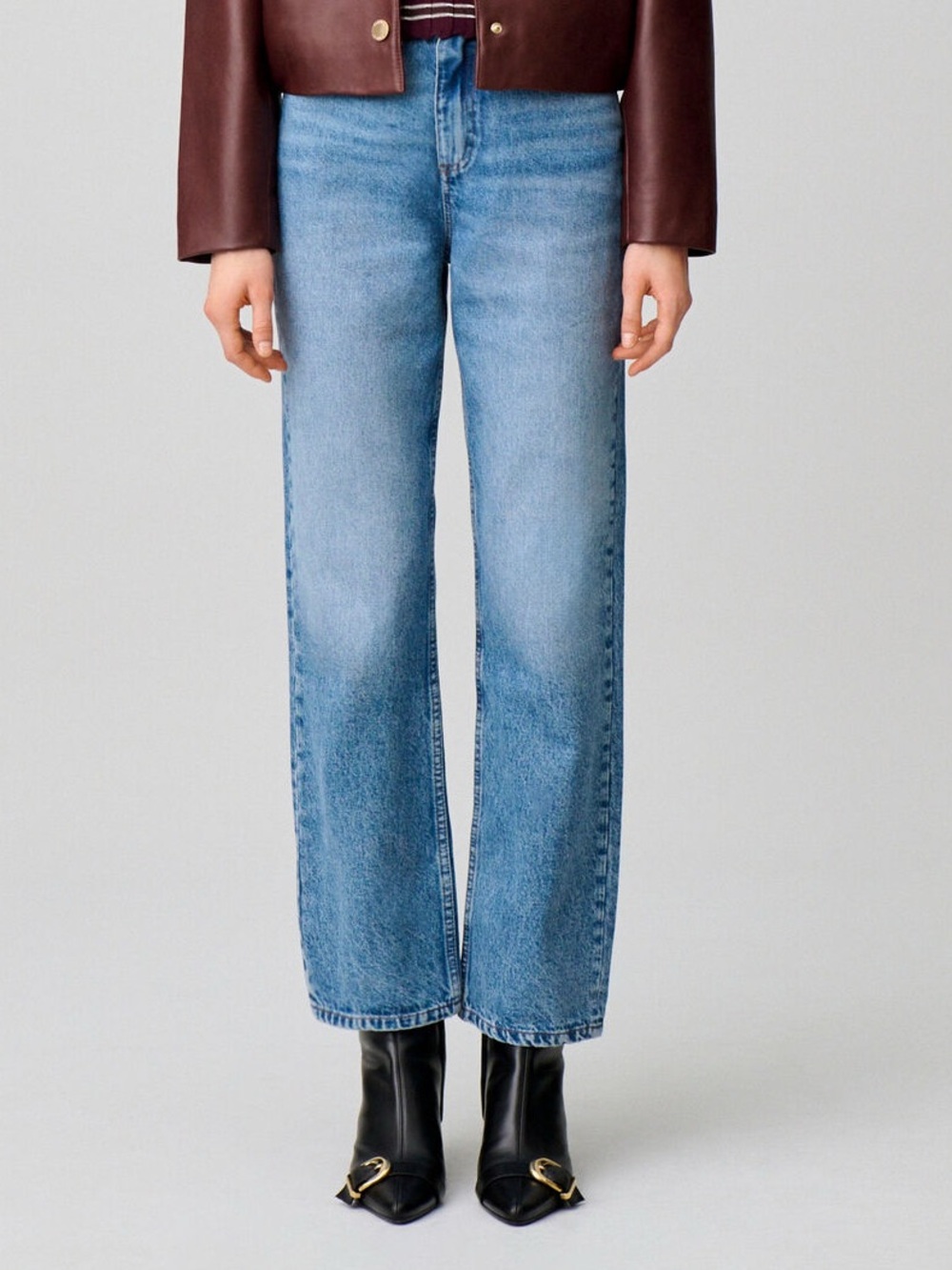 CLAUDIE PIERLOT Washed Straight Leg Jeans